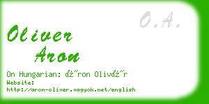 oliver aron business card